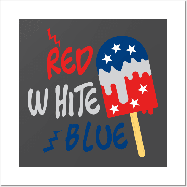 red white blue usa gift Wall Art by salah_698